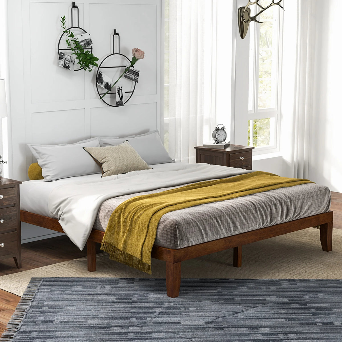 King Size 14'' Wooden Bed Frame Y8125