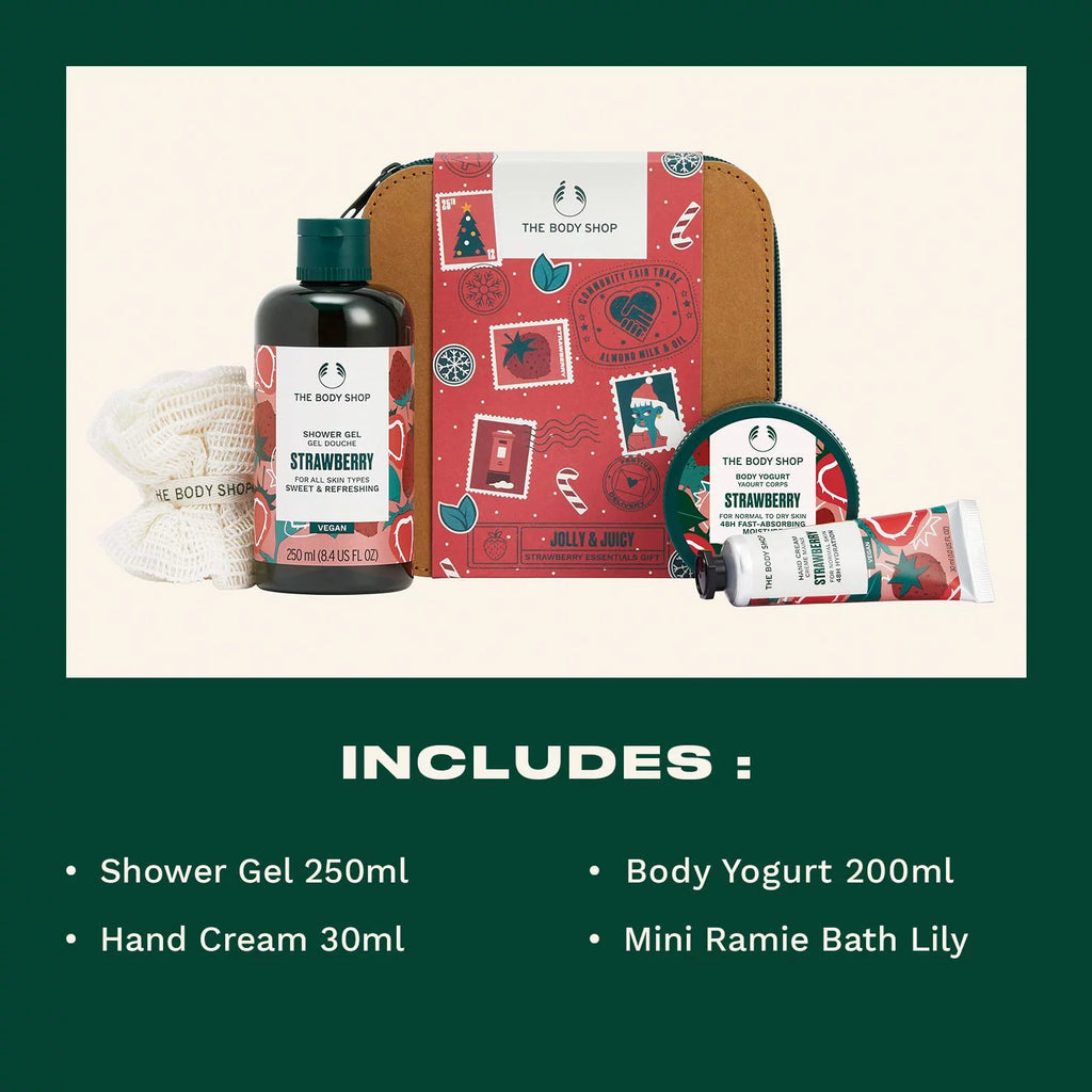 Strawberry Vegan Body Care Gift Set 4 Items N221713