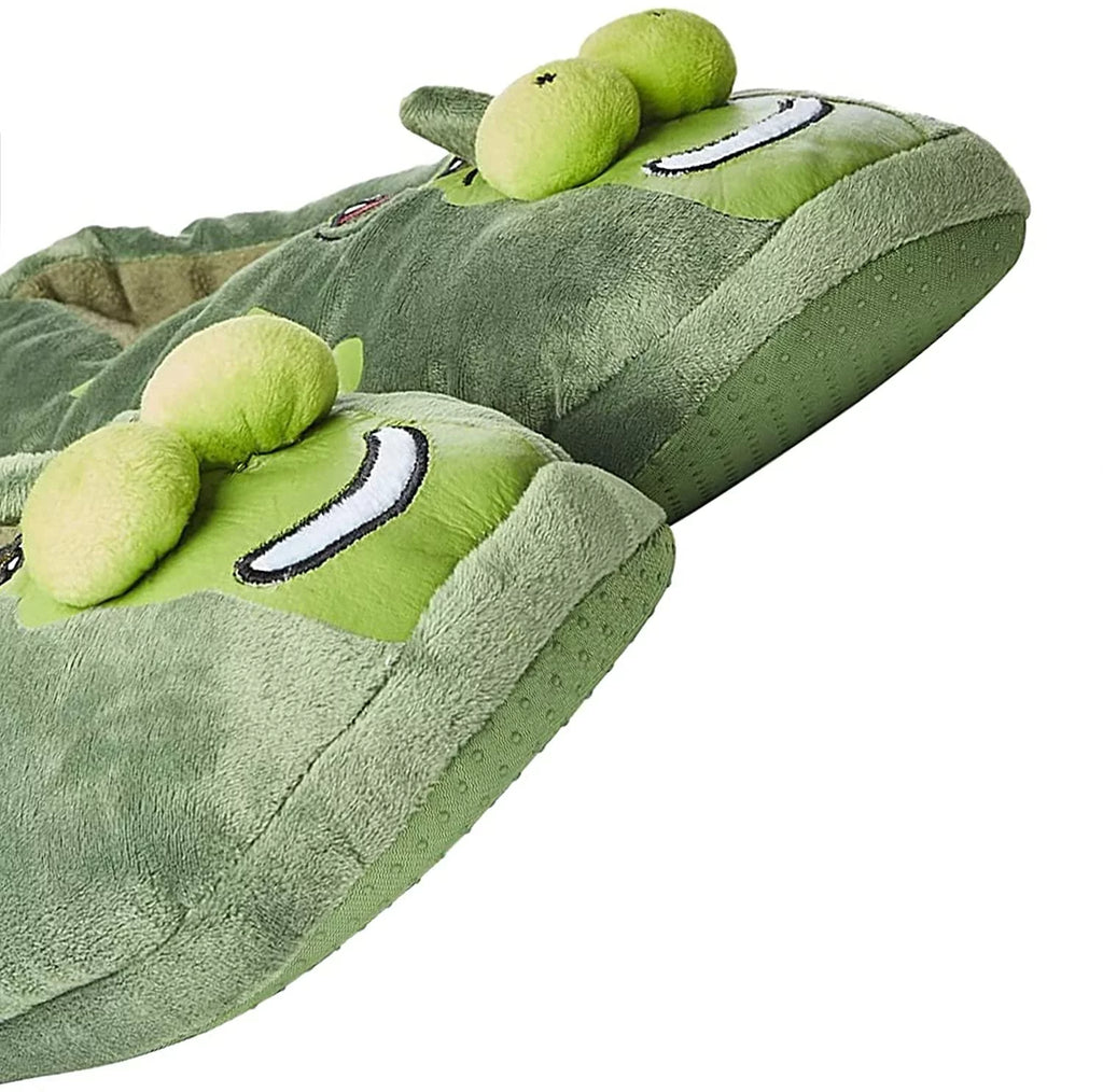 Green Plush Indoor Slippers T43221