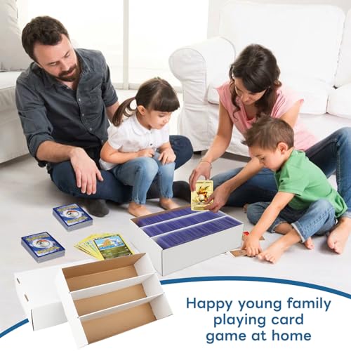 6 Pack White Trading Card Storage Box S870