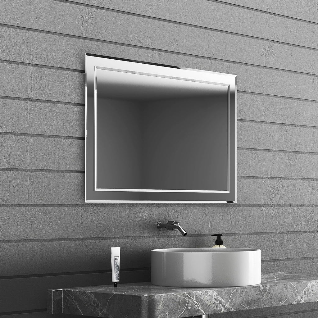 Frameless Rectangular Wall Mounted Double-Layer Mirror D53094