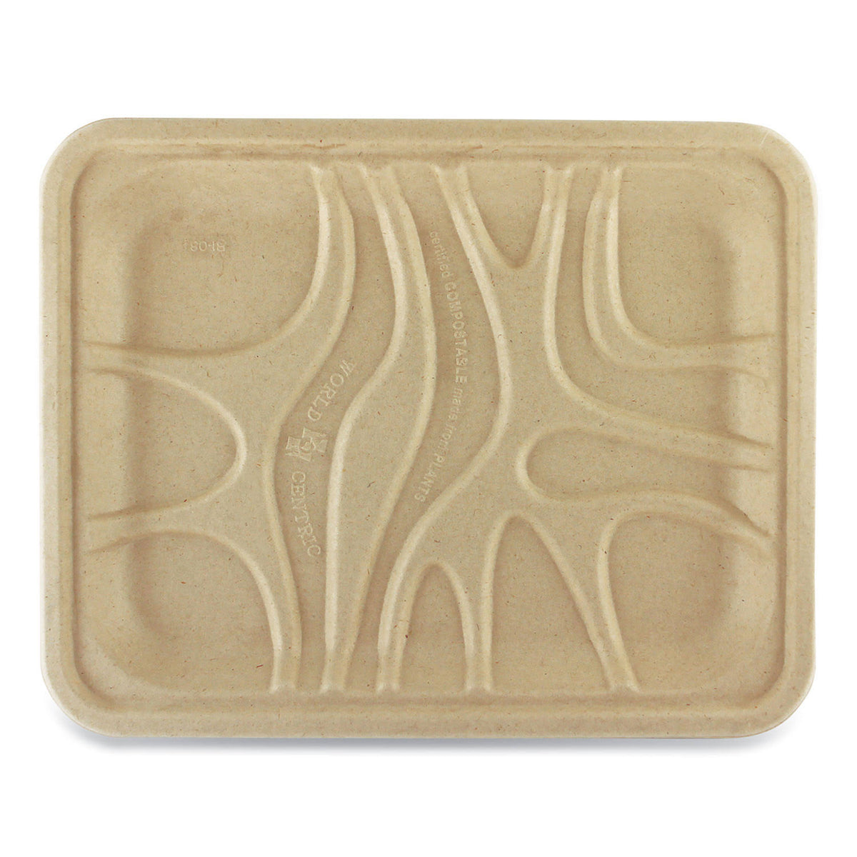 Fiber Trays, PLA Lined, PFAS Free, 9.1 x 7.1 x 0.7, Natural, 500/Carton Z674