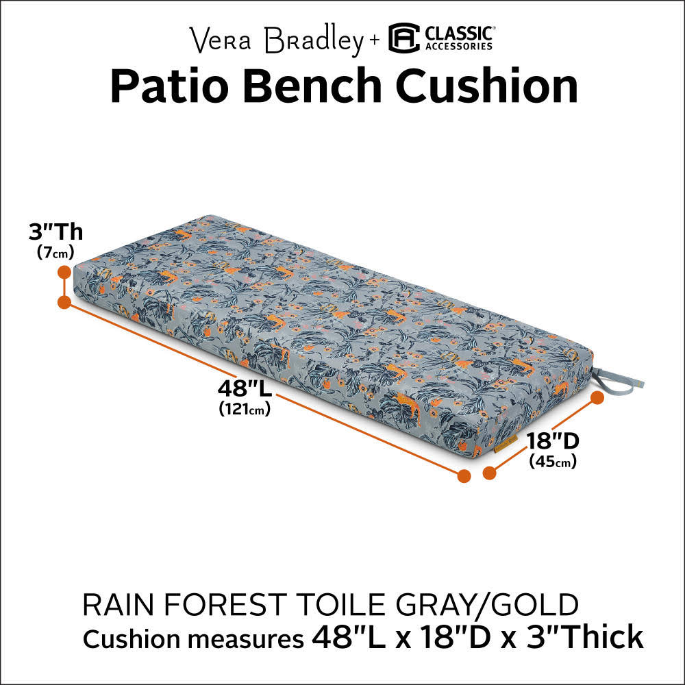 Water-Resistant Patio Bench Cushion S354