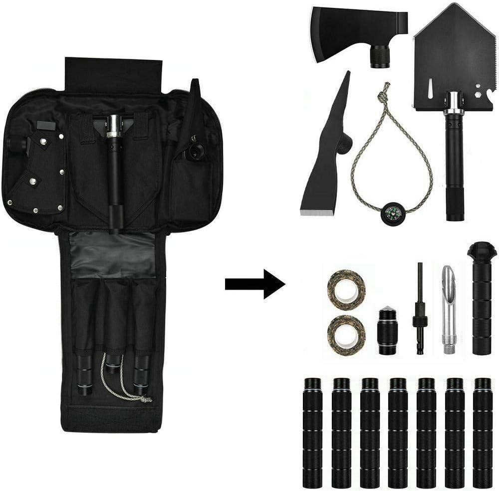 Folding Shovel Camping Axe Multitool with Carrying Bag W340