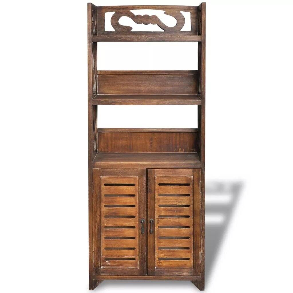 White Wood Bathroom Cabinet D40732