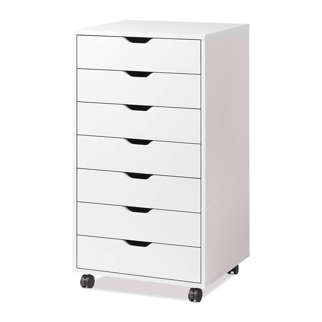 White 7 Drawer Wood Dresser S945