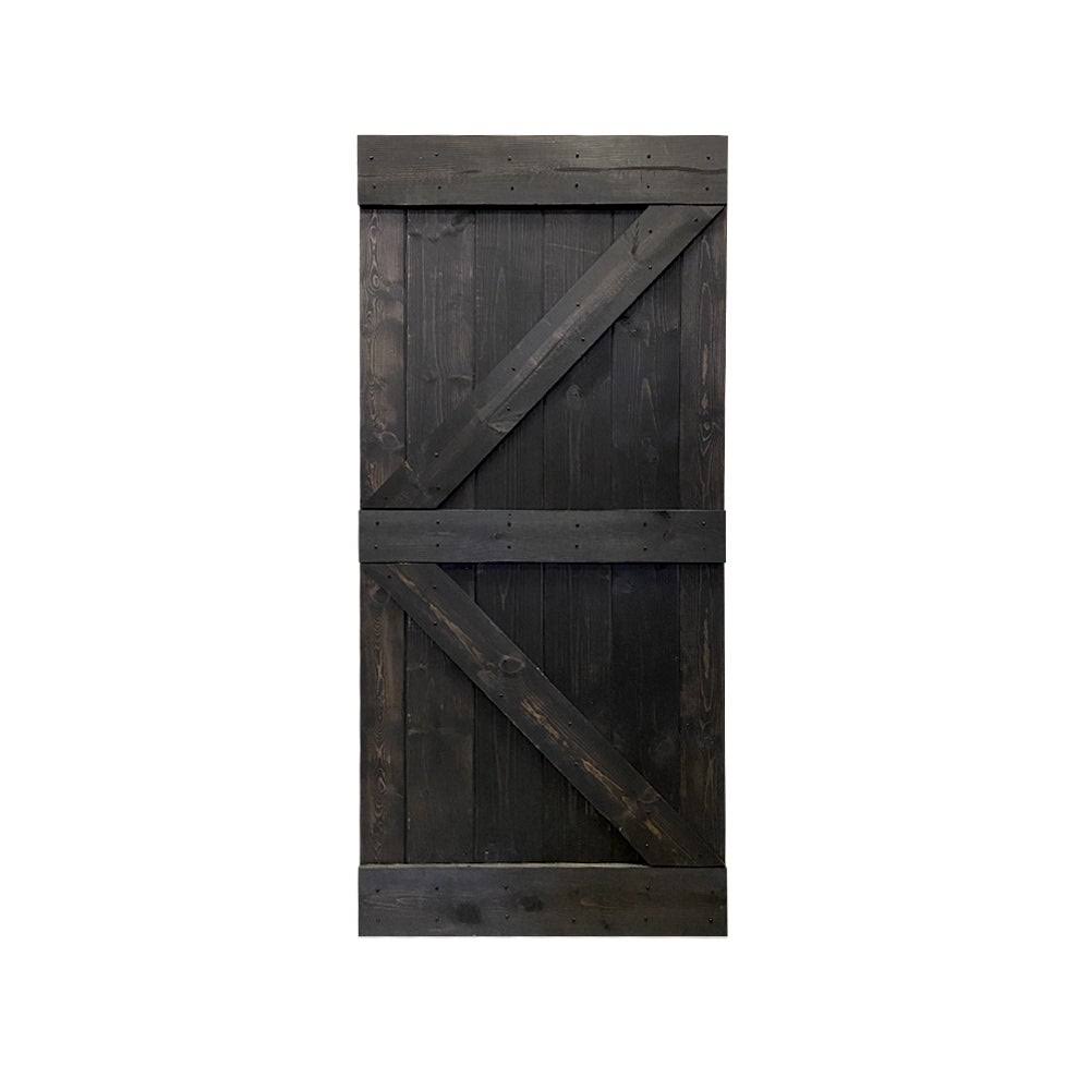 42 in. x 84 in. Red Walnut Stained Solid Pine Wood Interior Sliding Barn Door Slab A1082