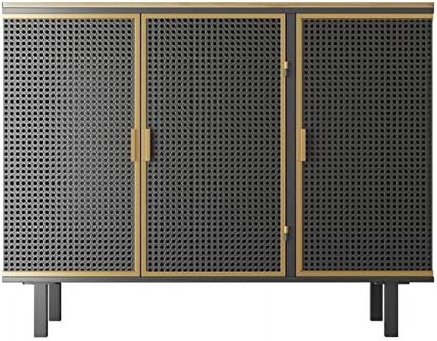 Kitchen Buffet Sideboard with 3 Drawers & 2 Door Cabinet with Metal Legs V146