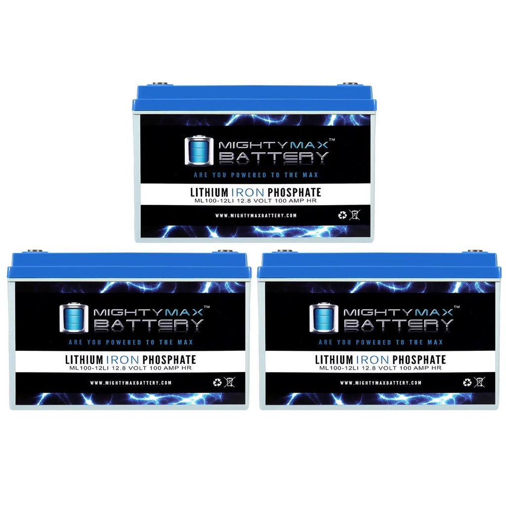 12V 100AH Lithium Replacement Battery 3 Pack L530