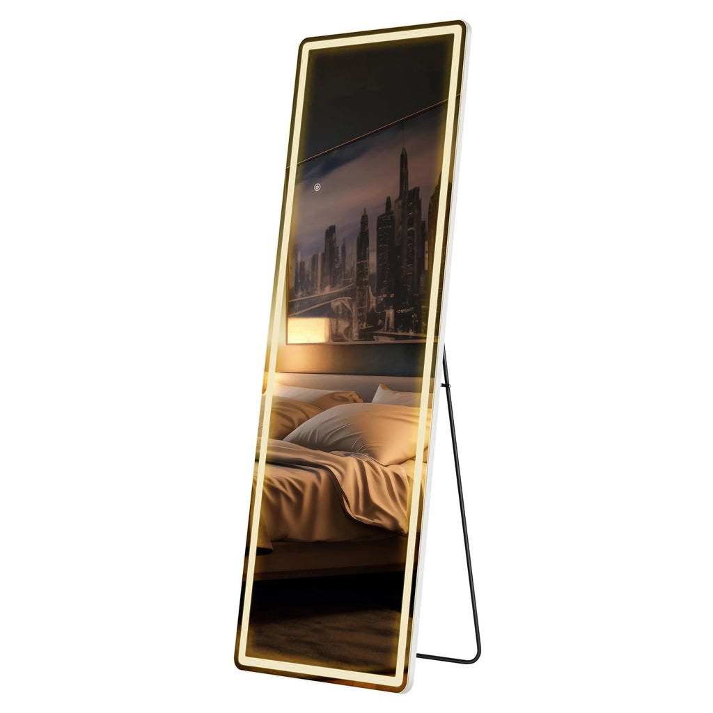 64x21 Black Full Length Mirror A277