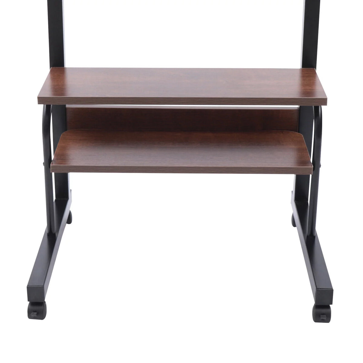 Brown Mobile Standing Desk with Wheels V878484