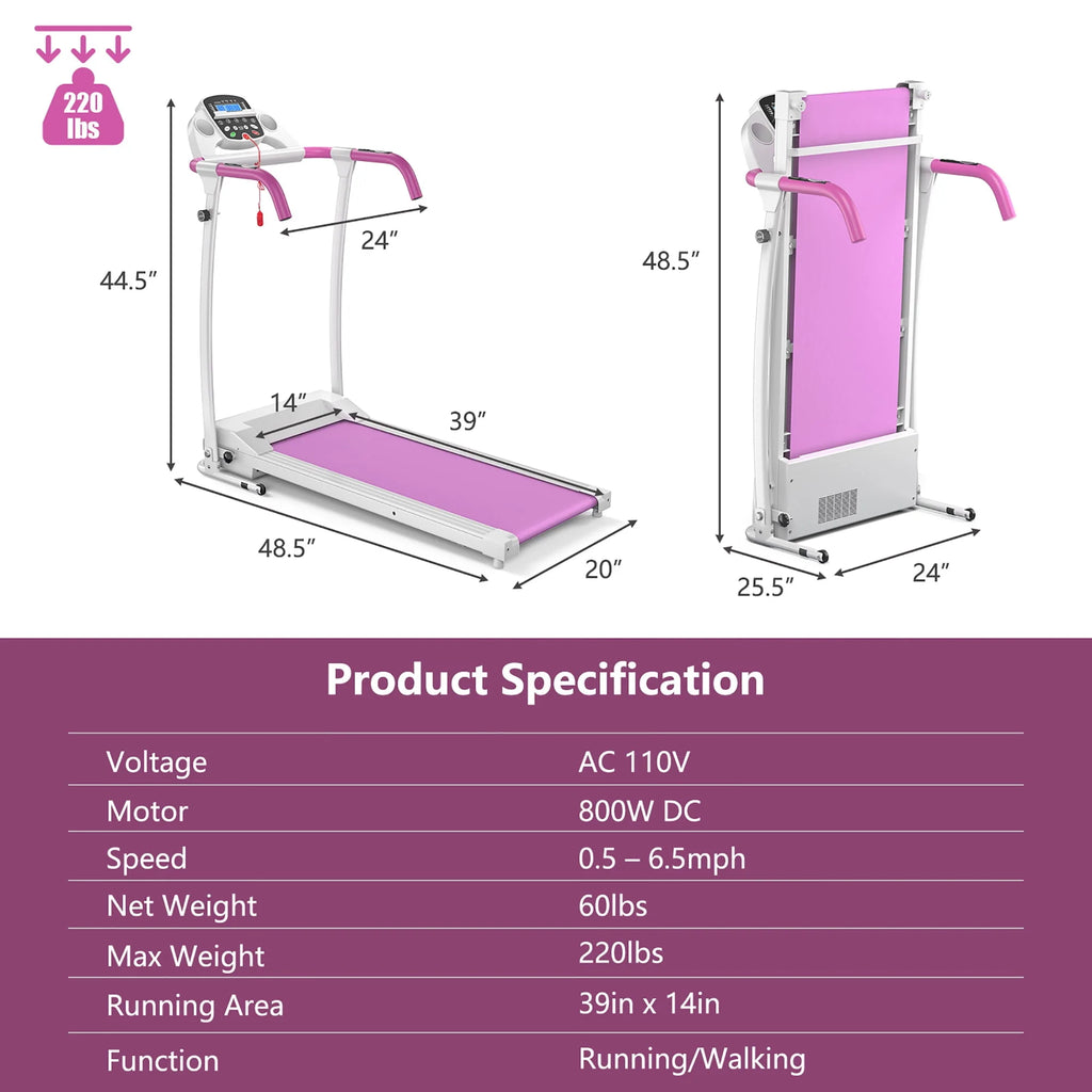 800W Folding Electric Treadmill Q77887