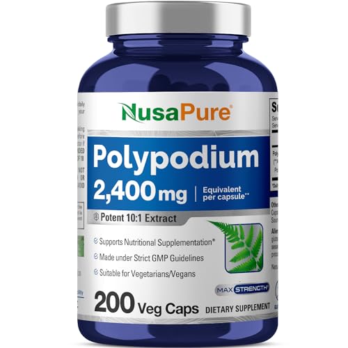 Polypodium Leucotomos Extract 2400mg 200 Veggie Capsules W4089