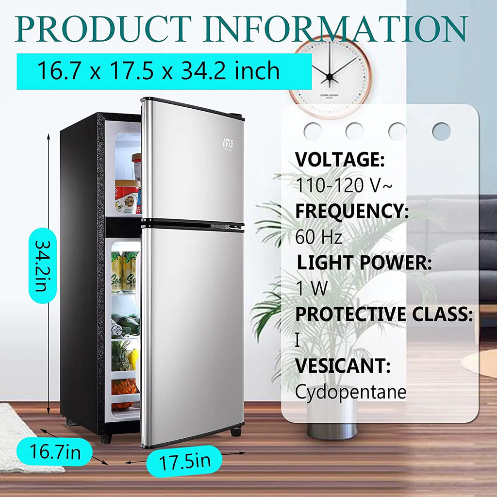 3.5cu.ft Compact Mini Fridge with Freezer V369