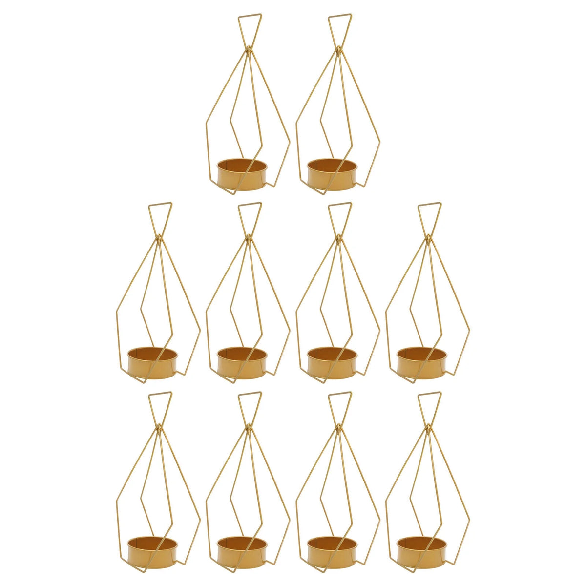10pcs Gold Metal Flower Vases S24210