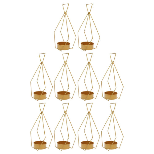 10pcs Gold Metal Flower Vases S24210