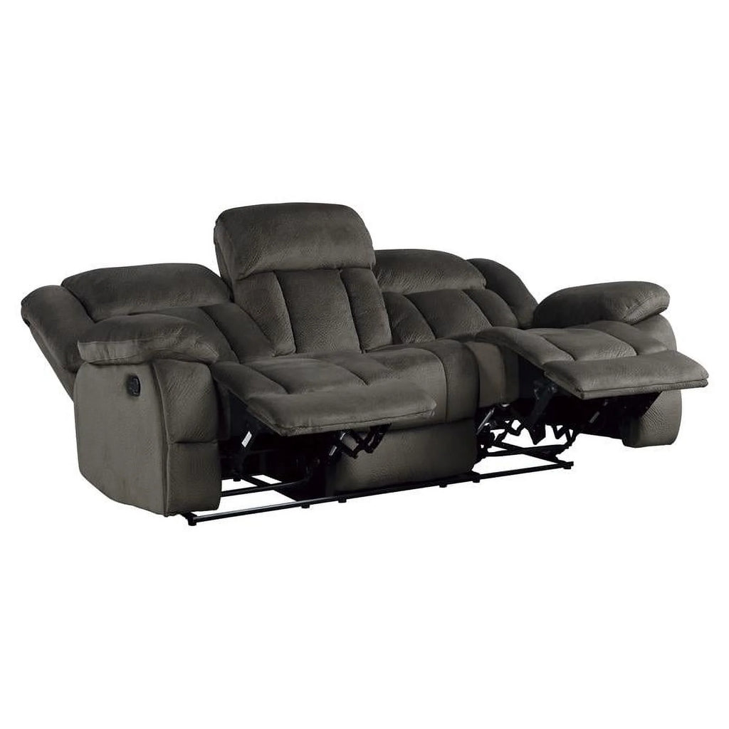 90" Microfiber Double Reclining Sofa F112