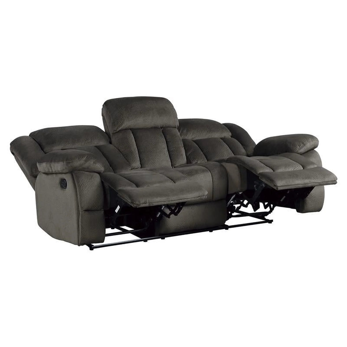 90" Microfiber Double Reclining Sofa F112