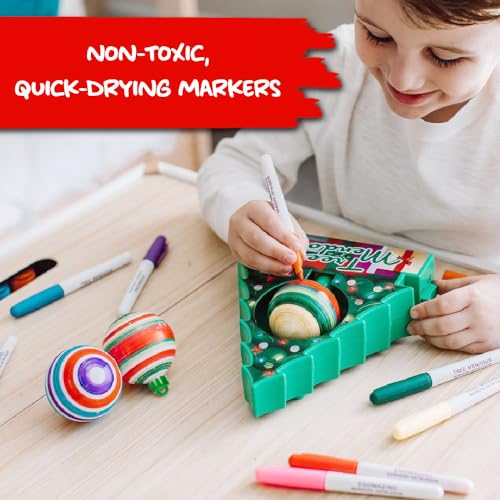 Christmas Tree DIY Ornament Decorating Kit with 8 Colorful Markers C532593