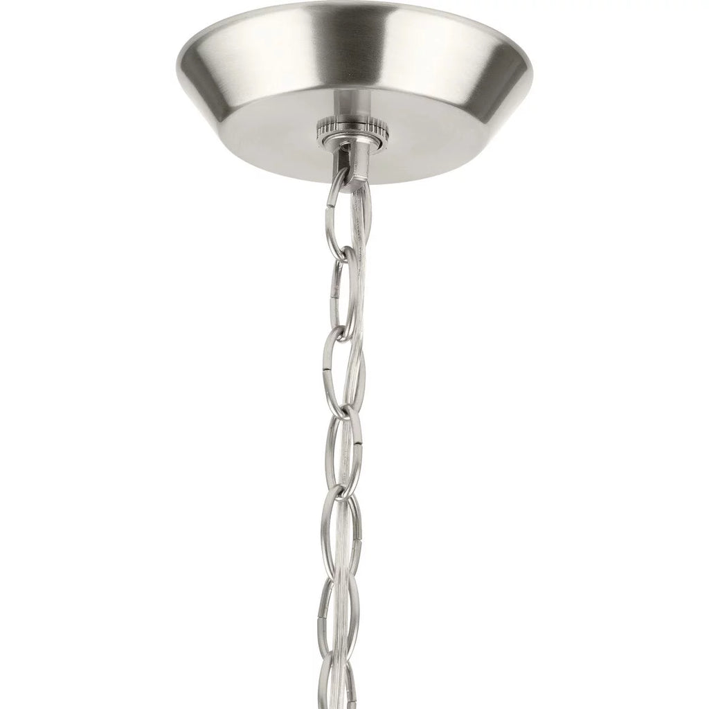 Brushed Nickel Clear Glass Modern Chandelier K7366