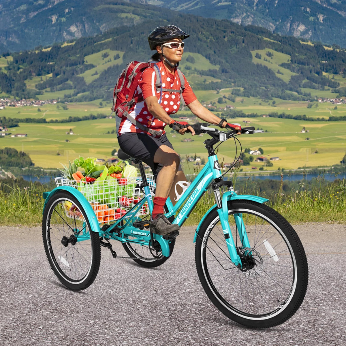 24/26/27.5 Inch 7 Speed Three Wheel Bike with Cargo Basket J409985