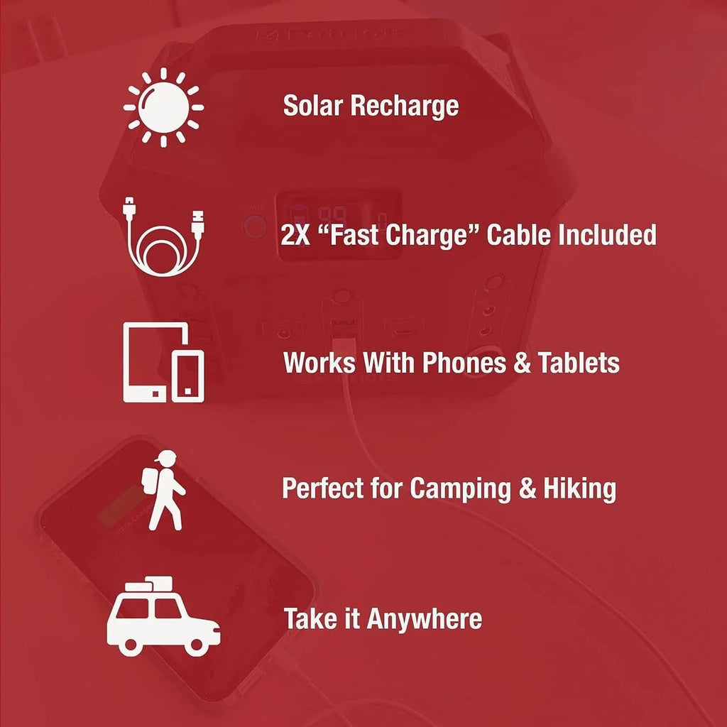 300wH Portable Power Station with 40 Watt Solar Panel F10180
