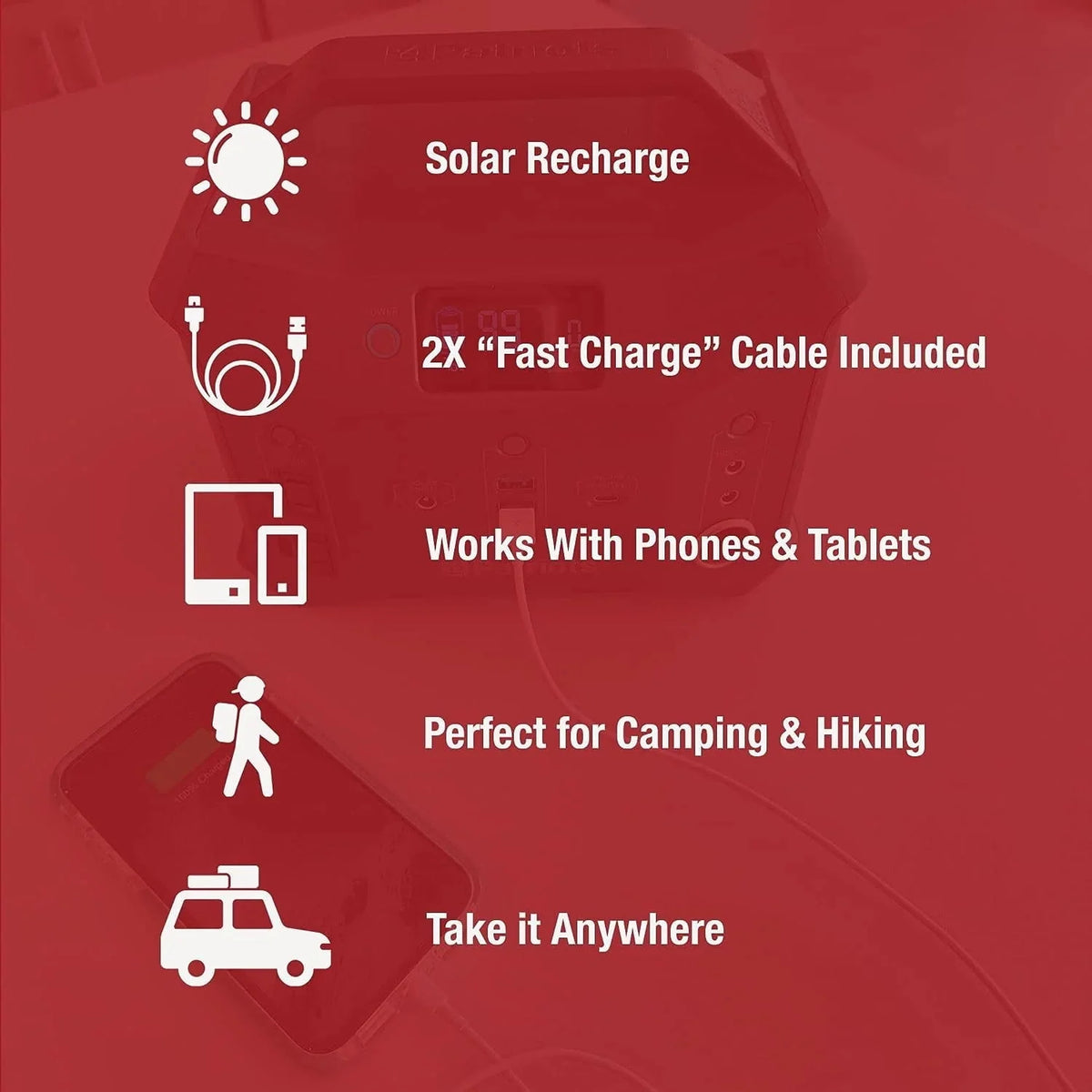 300wH Portable Power Station with 40 Watt Solar Panel F10180