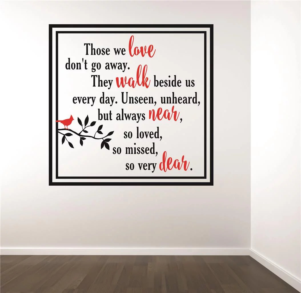 Memorial Quote Decal 20x20 Inches Z669308