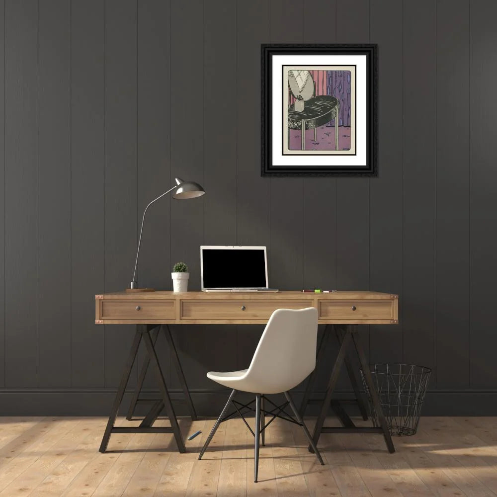 Black Ornate Framed Art Print W136