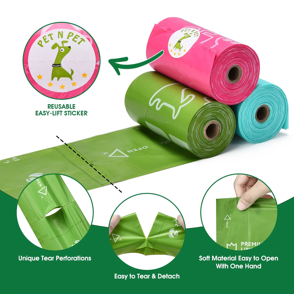 Lavender Scented 720 Counts Dog Poop Bags S4484