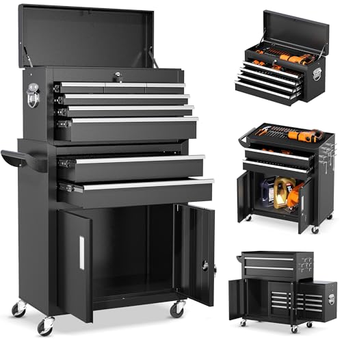 Rolling Tool Chest with Wheels and 8 Drawers Y10816