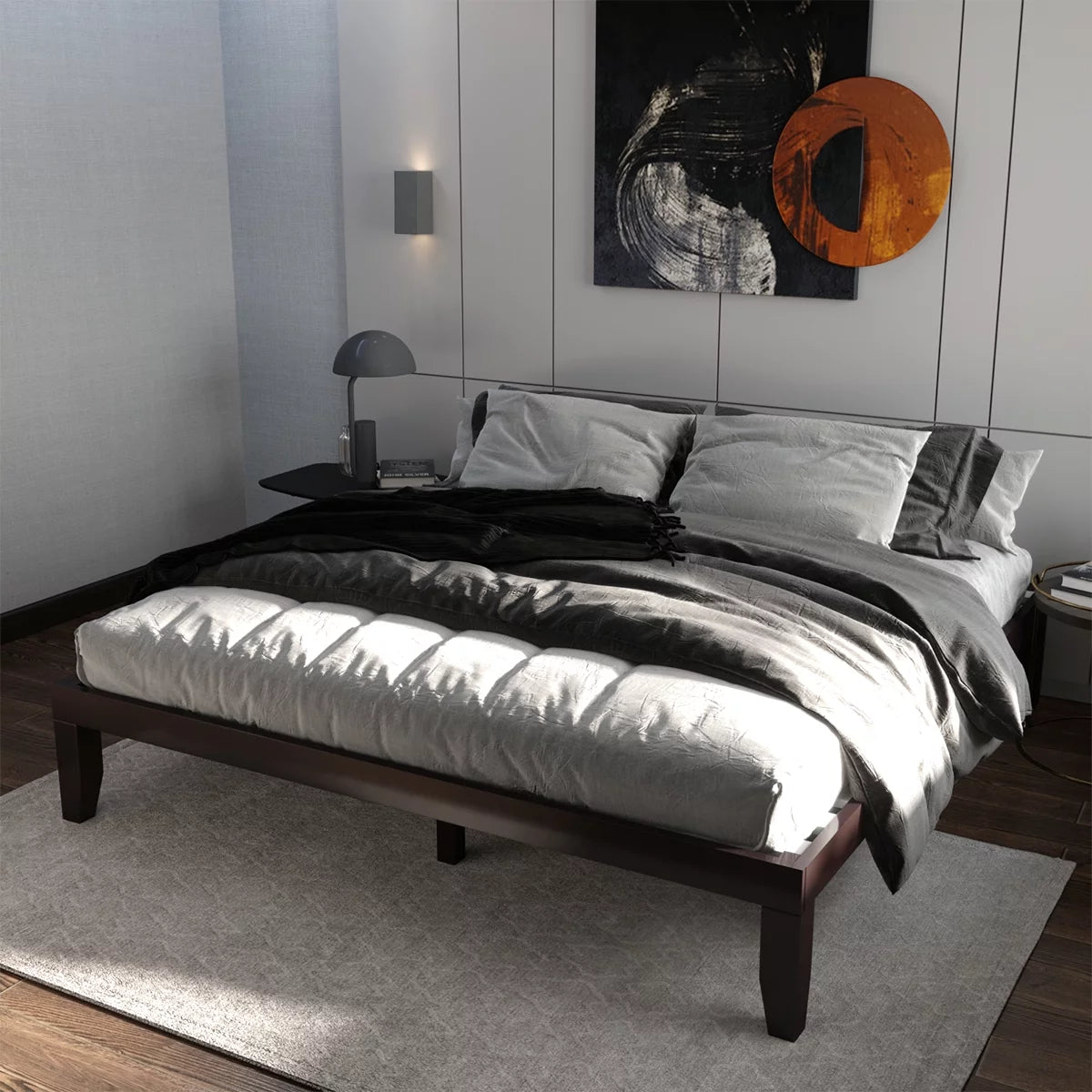 King Size 14'' Wooden Bed Frame Y8125