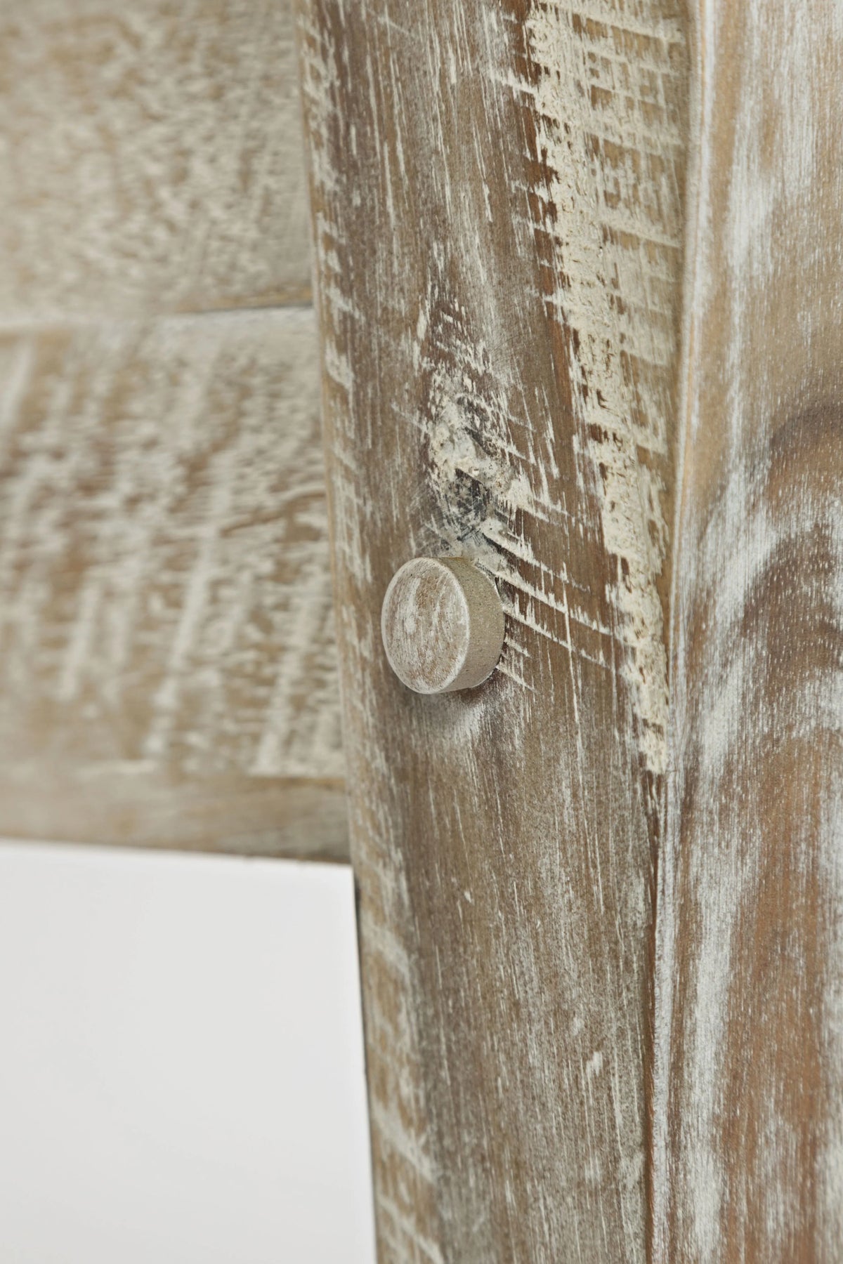 Rustic Distressed Acacia Storage Bench Q987