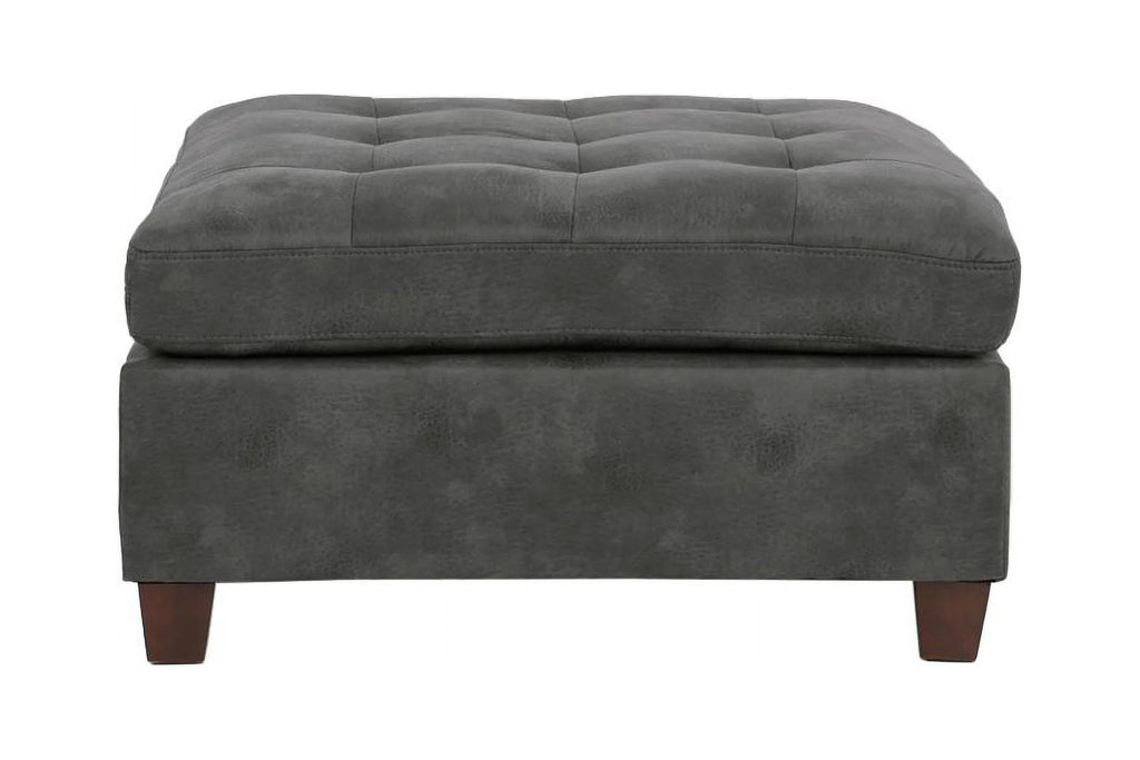 Antique Grey 8Pc Modular Sofa Set Leatherette Tufted Couch Q12229