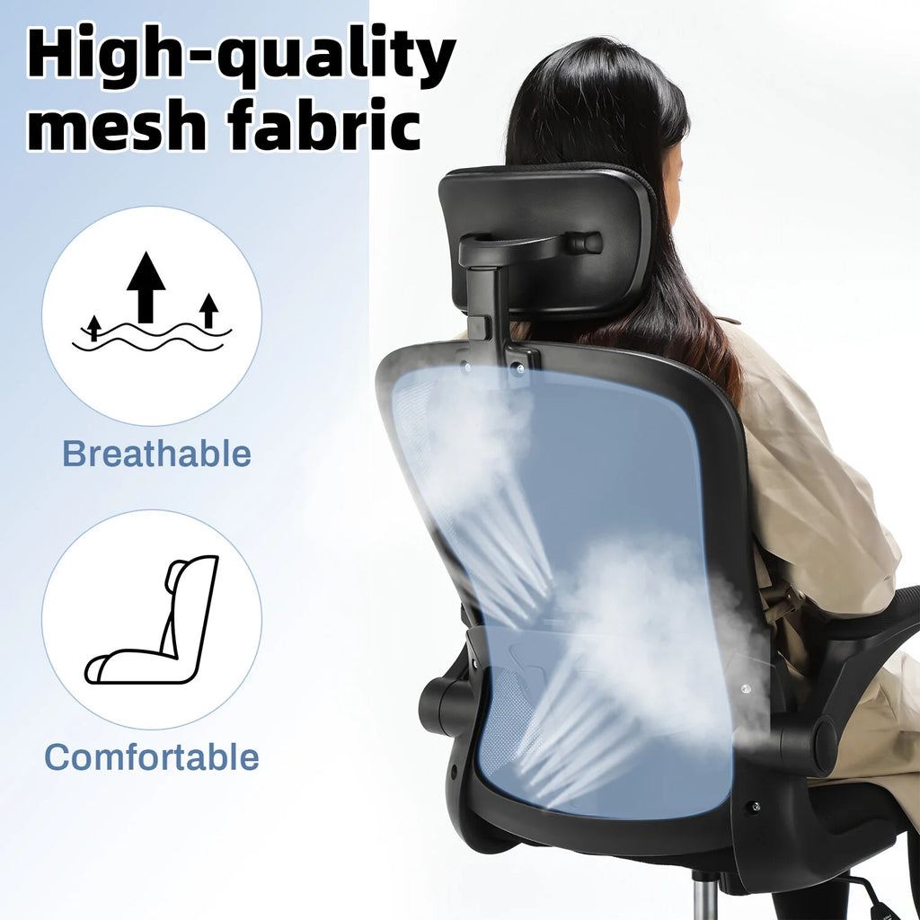 Black Ergonomic High Back Mesh Office Chair with Lumbar Support E36492