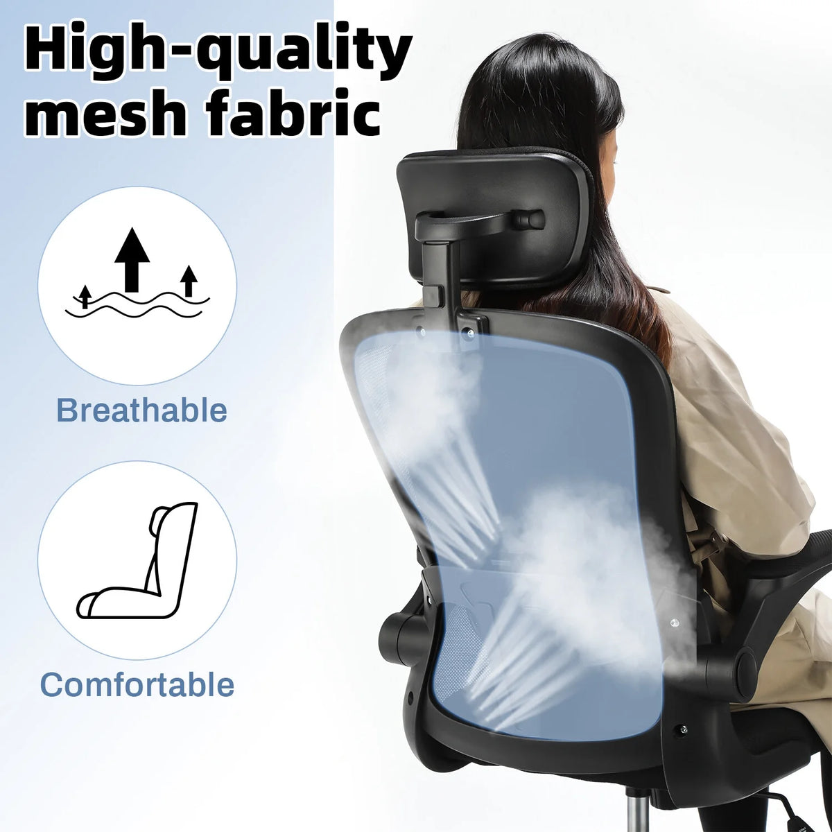 Black Ergonomic High Back Mesh Office Chair with Lumbar Support E36492