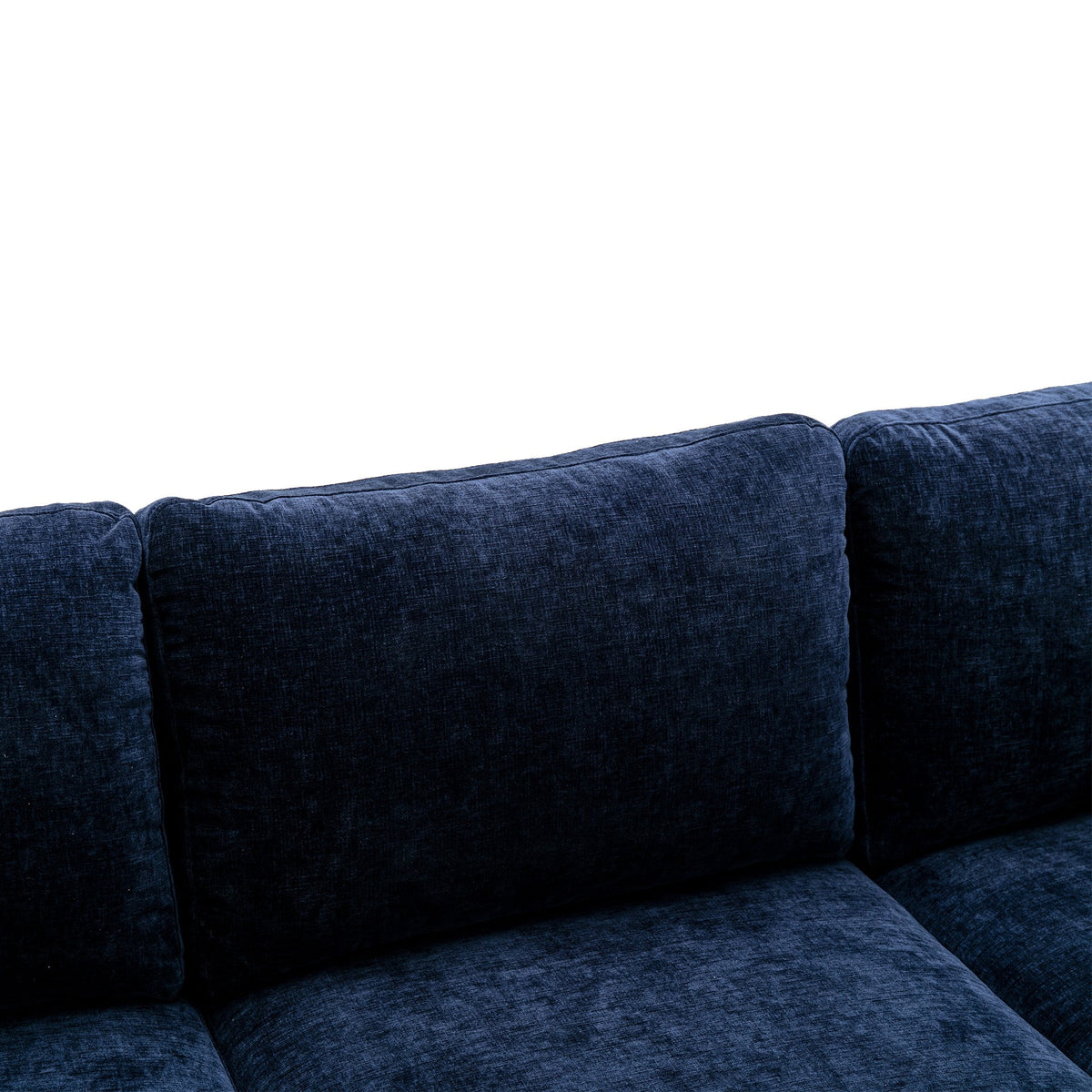 Navy Blue 4-piece U Shaped Fabric Sectional Sofa C41946