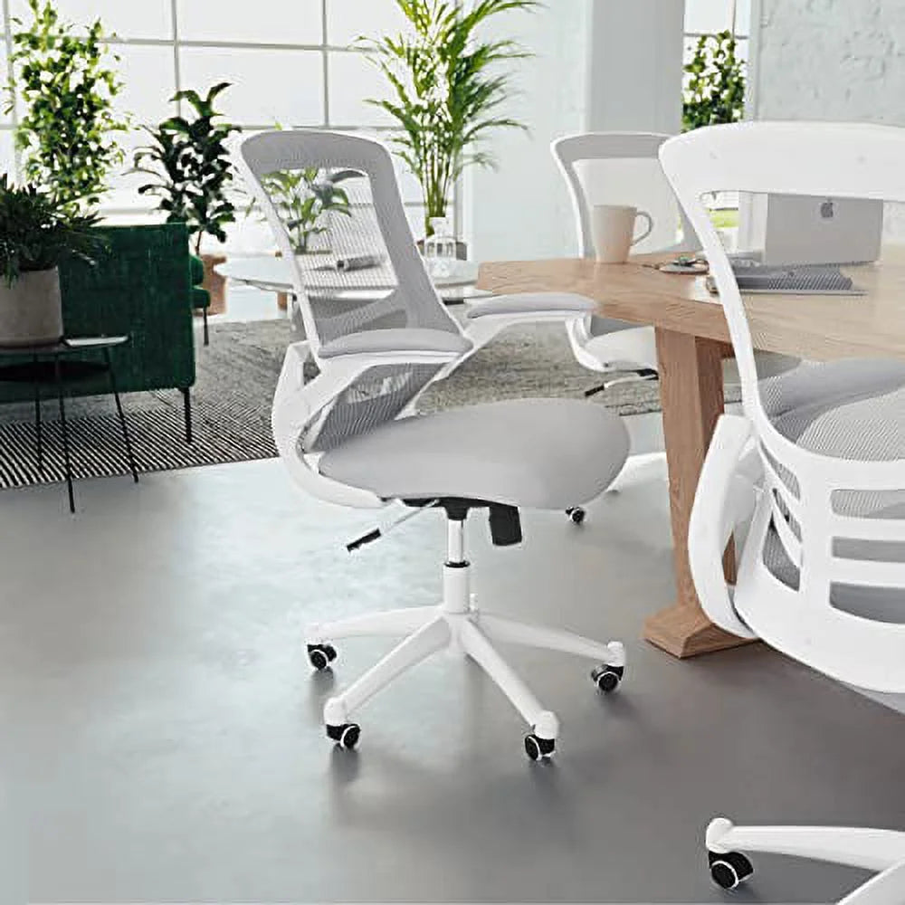 Ergonomic Mid-Back Gray Mesh Office Chair B19472