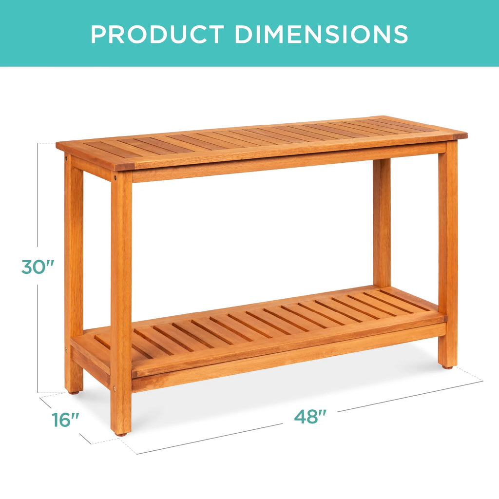 48in 2-Shelf Wooden Console Table C21062