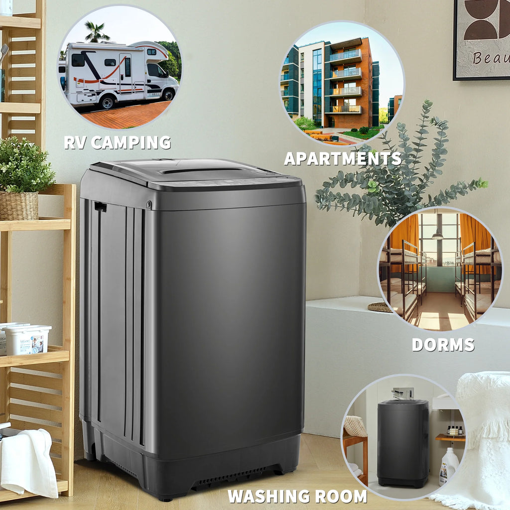 Portable Automatic Washer Machine with Drain Pump 17.6 Pounds W5909