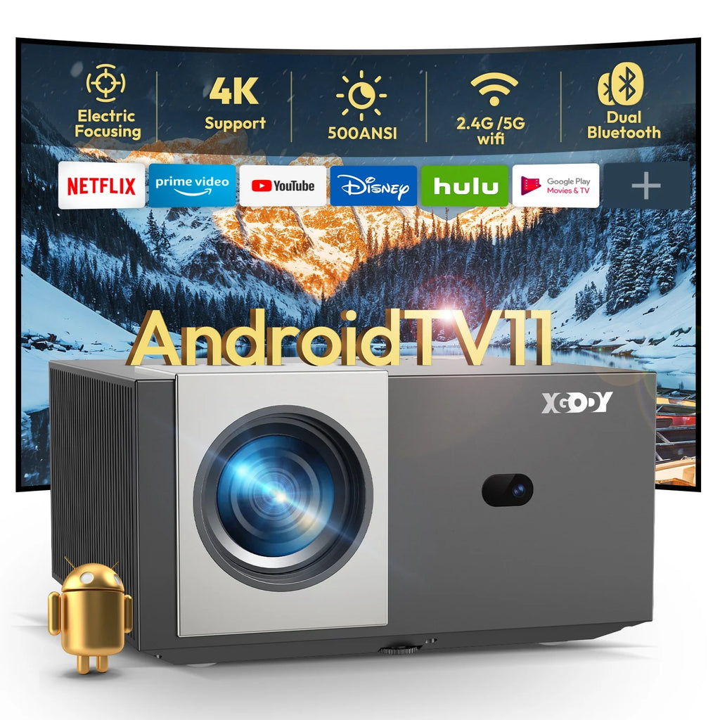 Auto Focus 4K Projector Native 1080P Smart Projector with Wifi and Bluetooth B95390