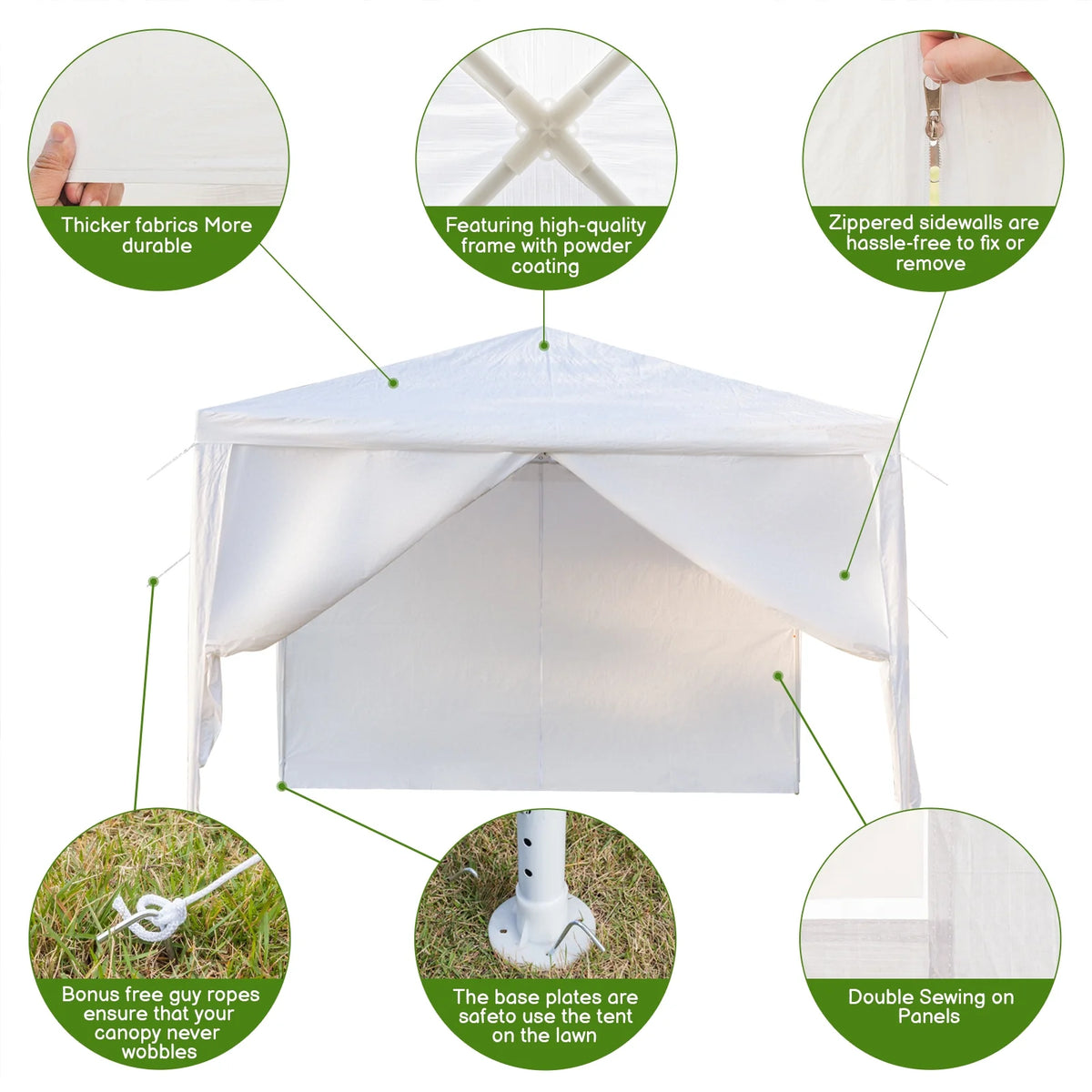 10' x 10' Canopy Party Tent with 4 Sidewalls Y370