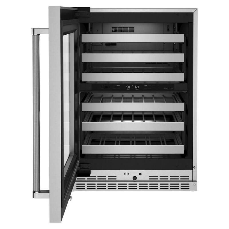 46-Bottle Built-In Undercounter Wine Cooler in Stainless Steel E241
