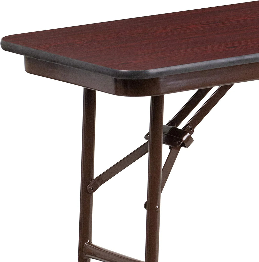 Mahogany Melamine Laminate Folding Training Table D380