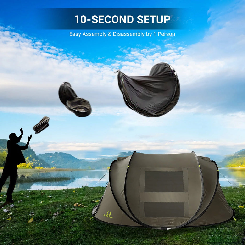 4-Person Waterproof Pop Up Camping Tent F559