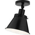 1-Light Matte Black Flush Mount D143727