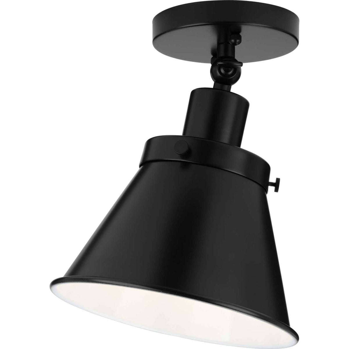 1-Light Matte Black Flush Mount D143727