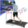 Silver Treadmill with 10 HD Touchscreen and 36 Preset Programs M1185