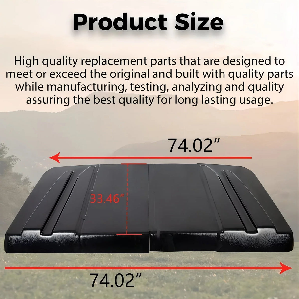 Black Plastic Hard Top Roof T21022