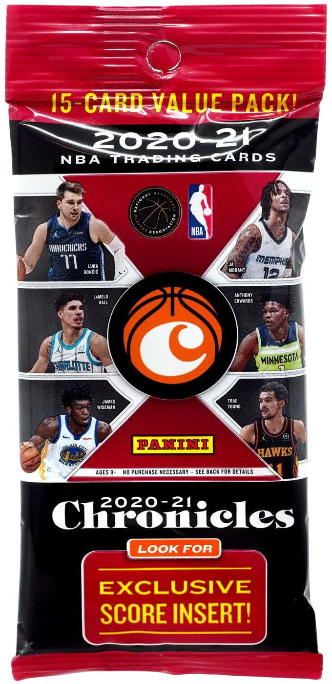 2020-21 Basketball Trading Card Value Pack Box (12 Packs) V525476